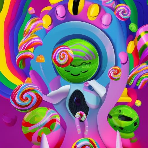 Gay Alien Invasion in Candy Art Style