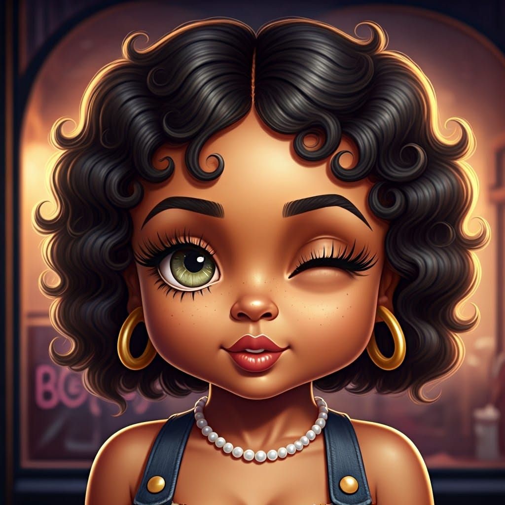 3D Nubian Betty Boop in Urban Boutique