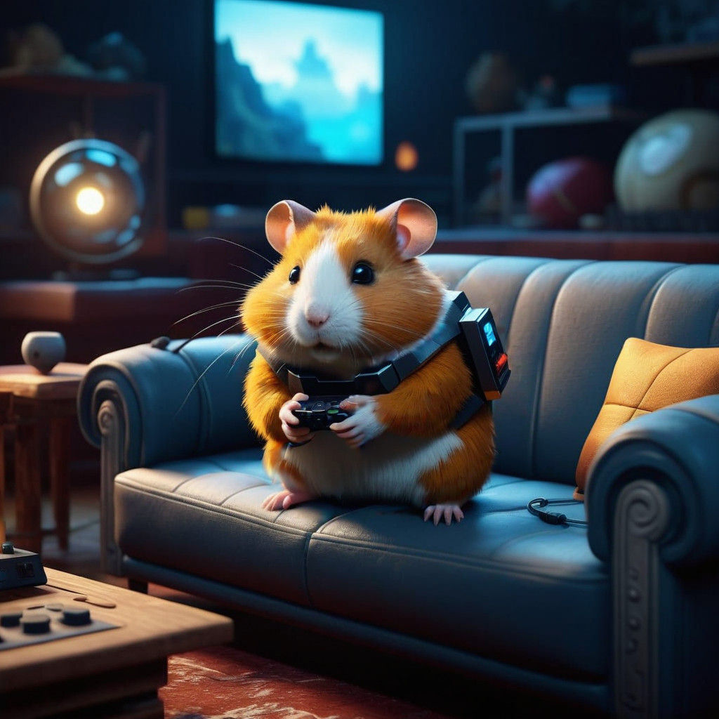 Fantastical Hamster Gamer in a Detailed Unreal World