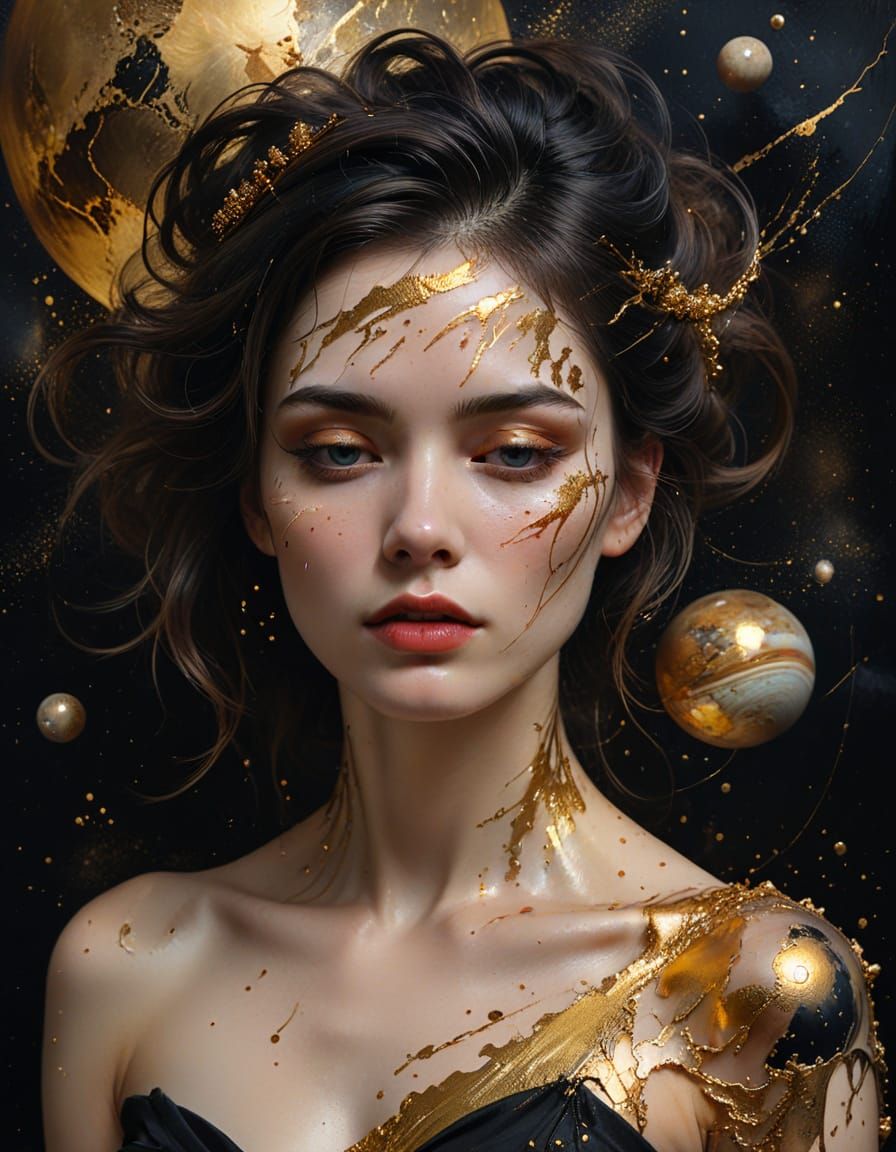 Ethereal Goddess in Hyperrealistic Portrait