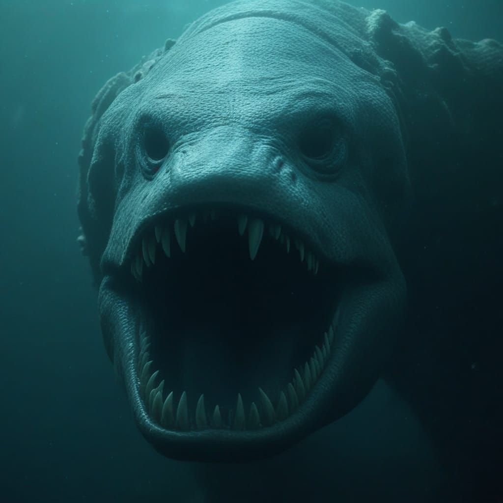 Gargantuan Moray Eel Sea Monster Devours Scuba Diver in Dark...