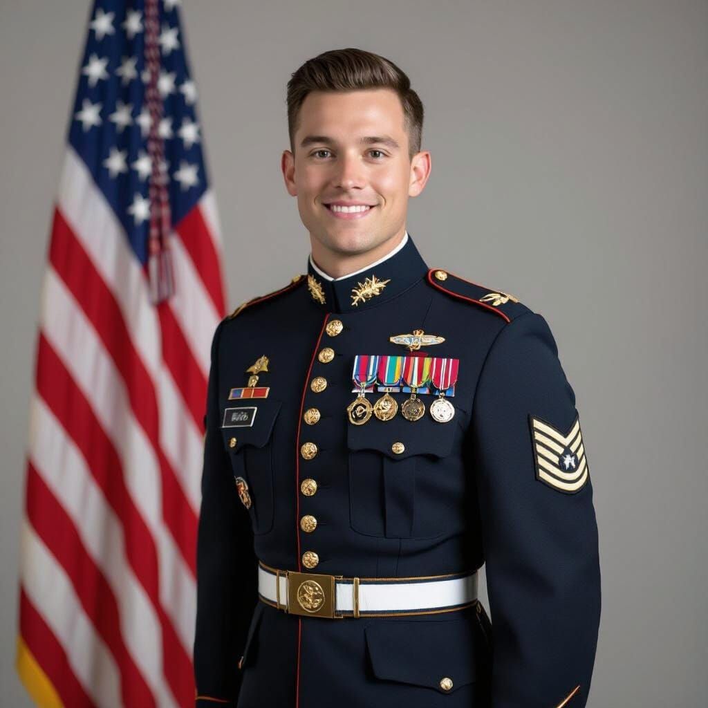 Proud US Army Soldier Portrait