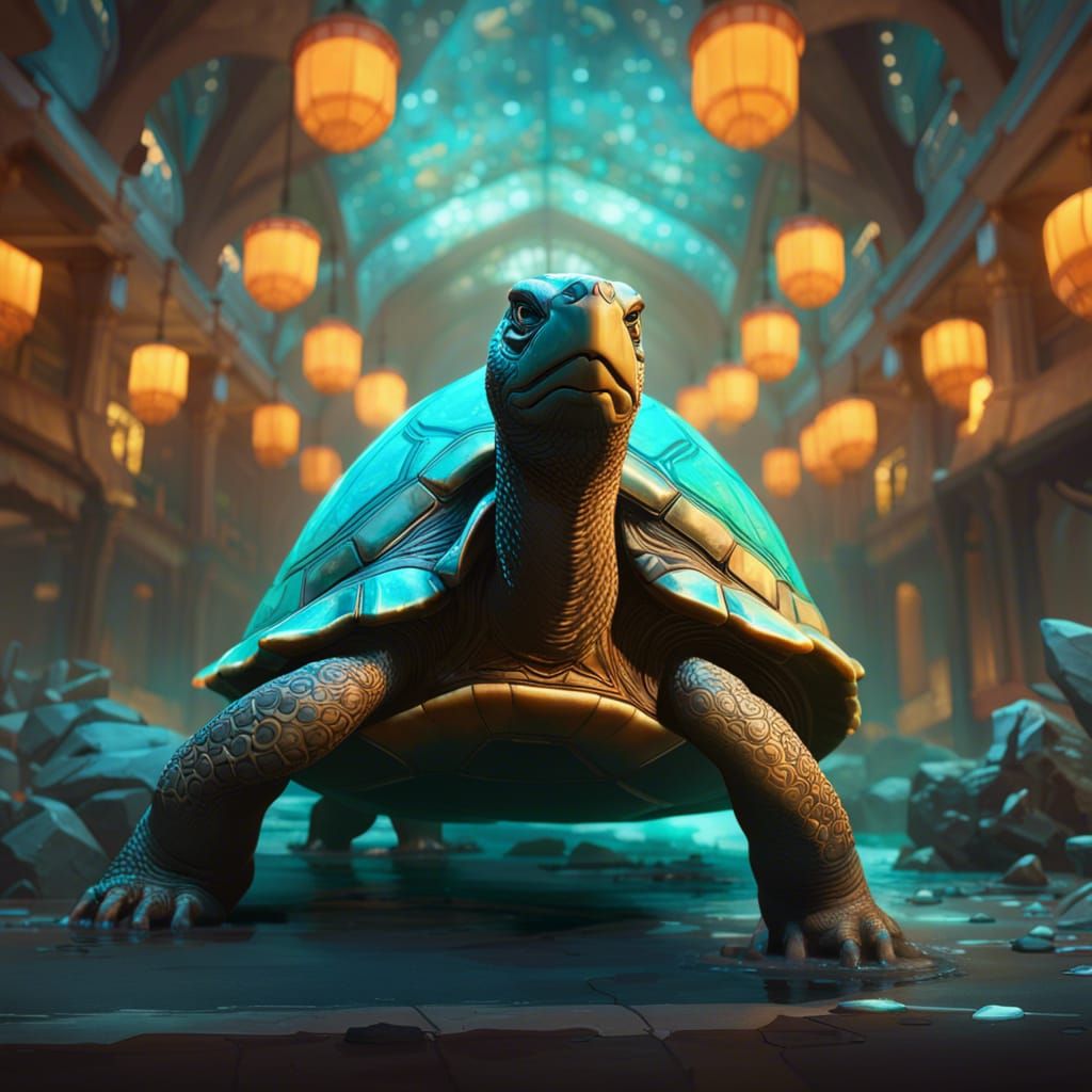 World Turtle Concept Art in 8K Resolution