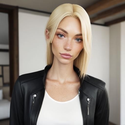 AI Image of a Slender Blonde Girl