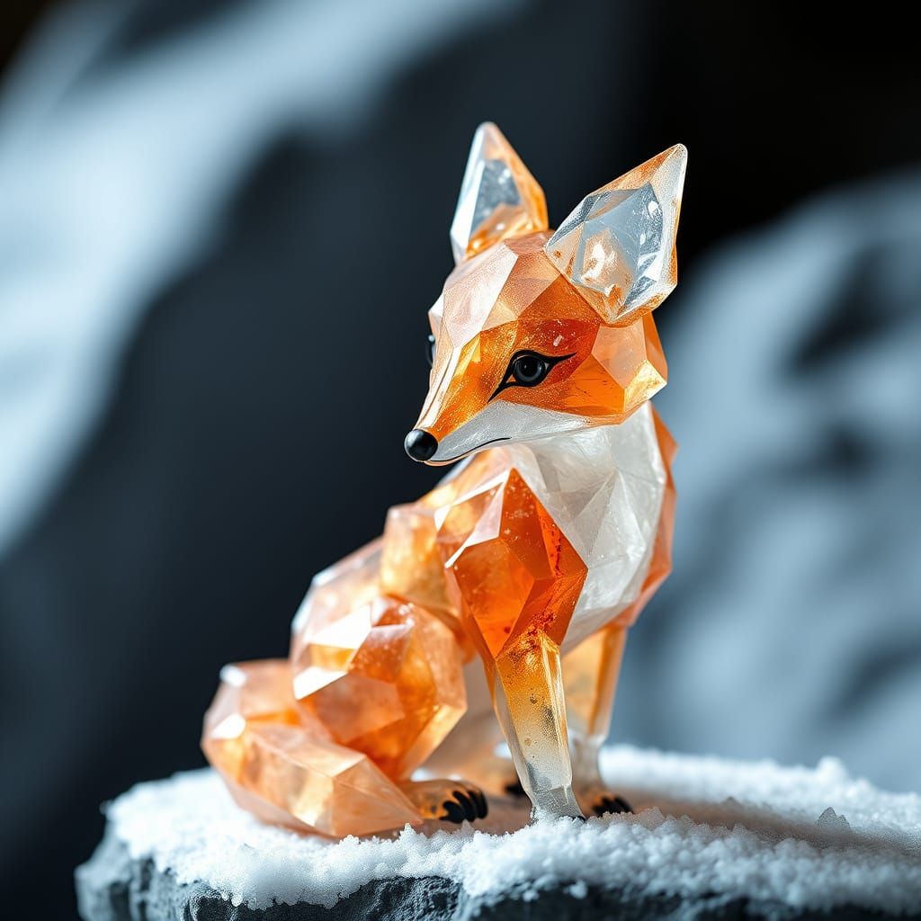 Crystalline Fox: A Stunning AI Creation
