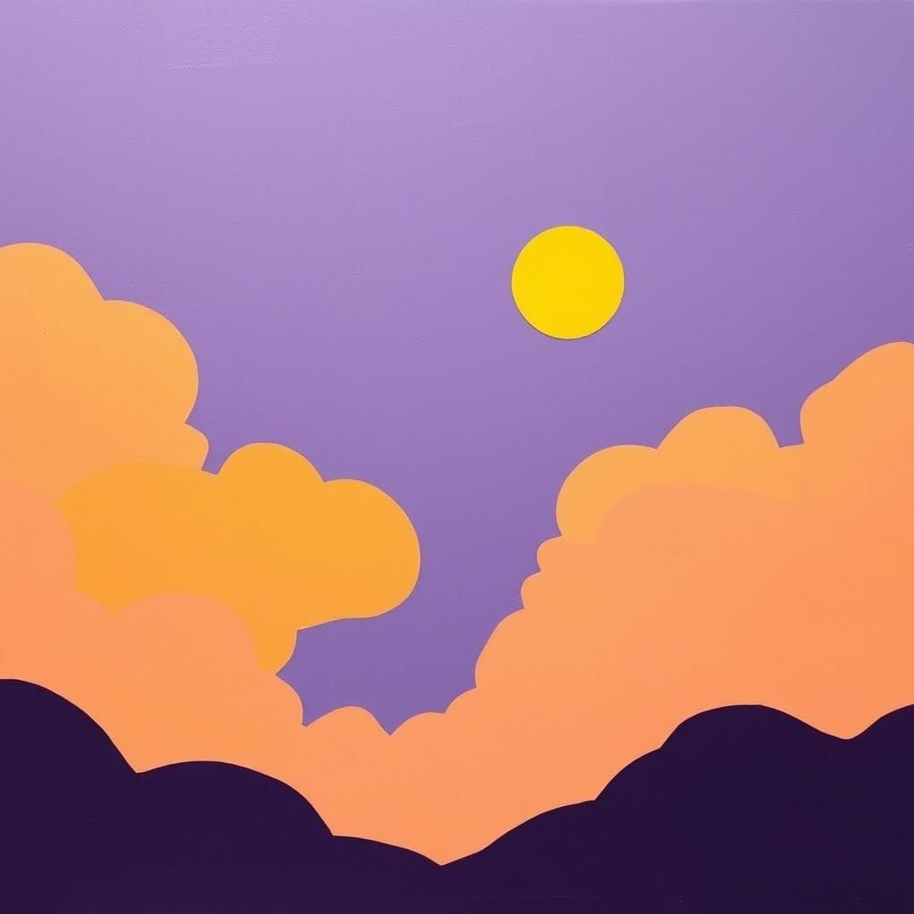 Abstract Cloudscape Painting in Spiritual Style