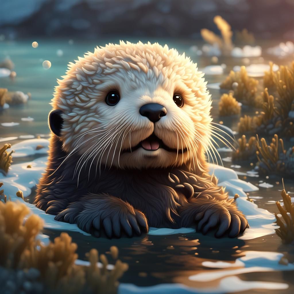 baby sea otter