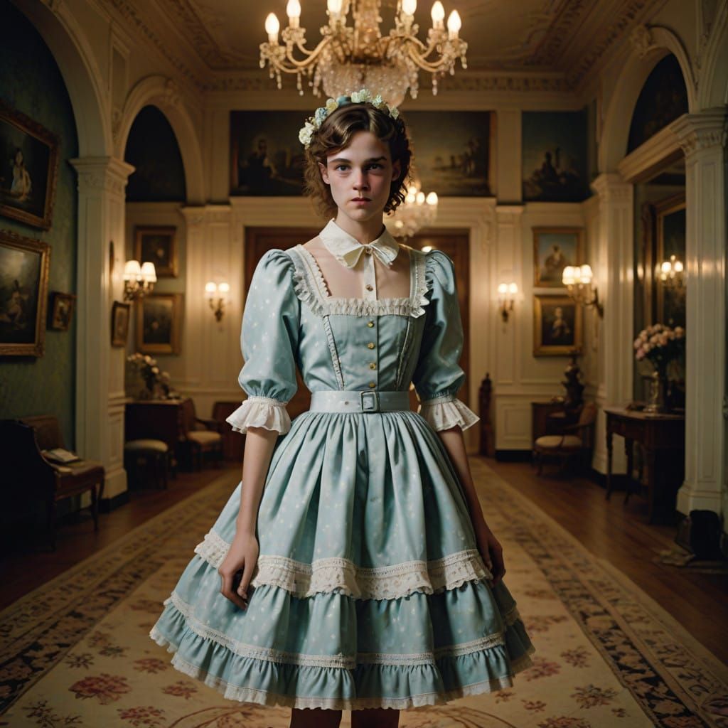 Confident Young Man Steals the Scene in Elegant Lolita Dress