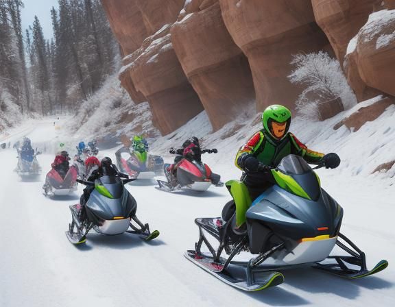 Futuristic Hover Sled Race in Beggars Canyon