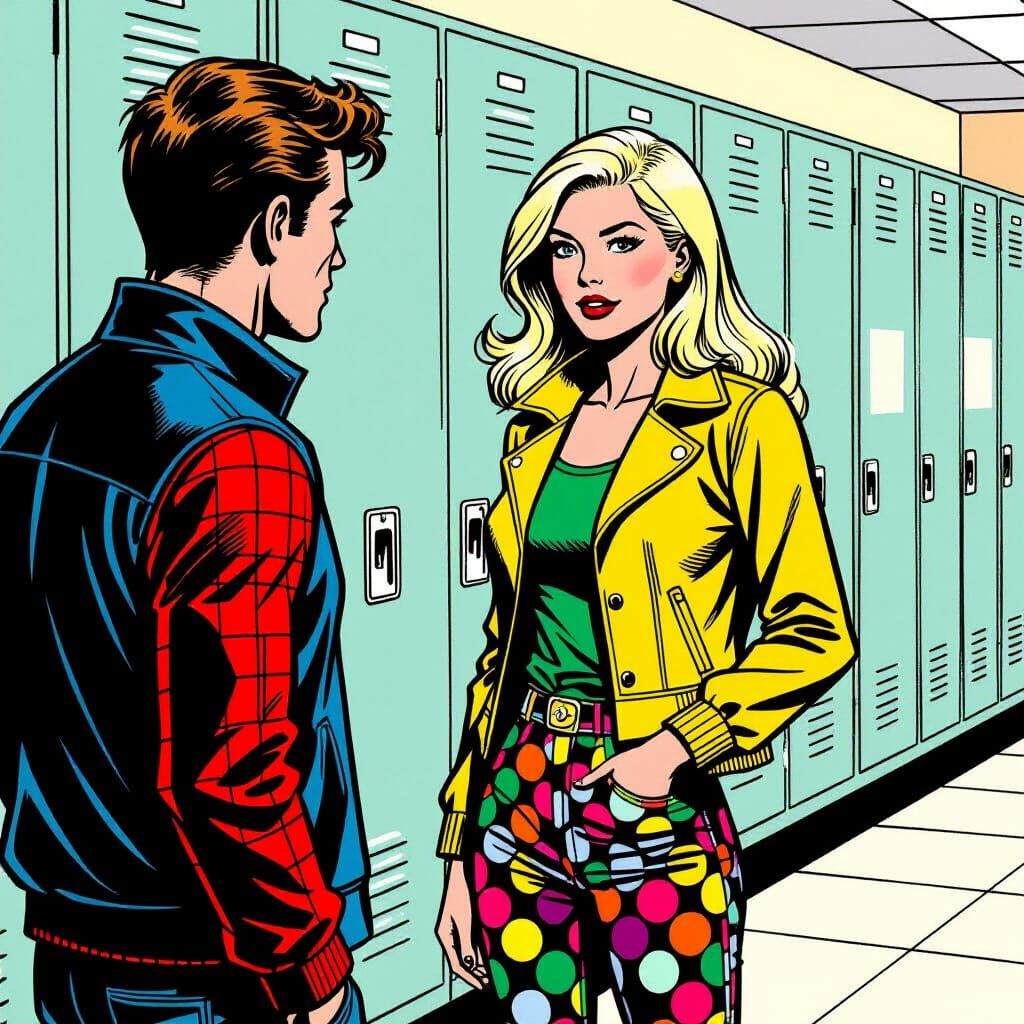 Gwen Stacy in Retro Comic Style by Lockers