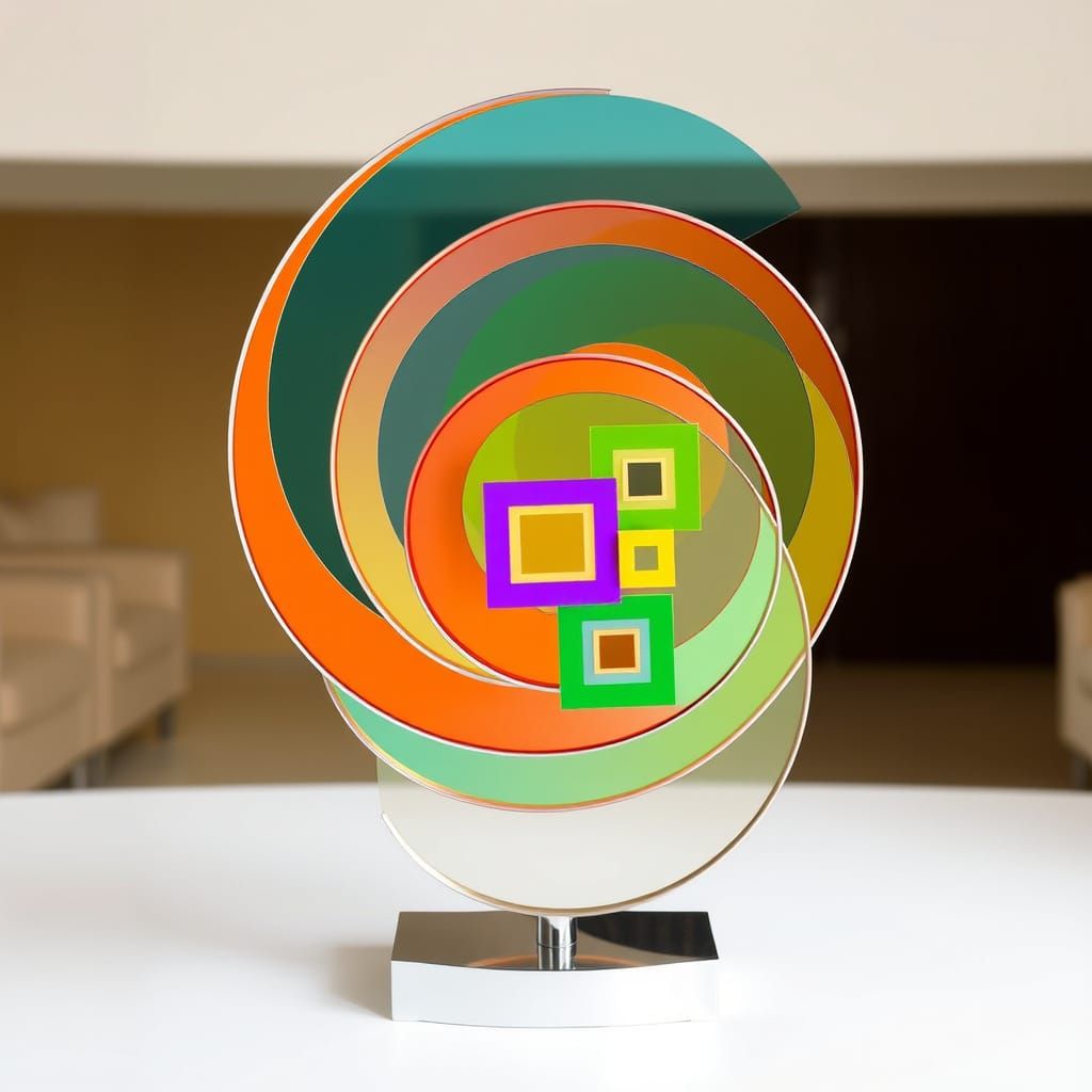 Vibrant Geometric Abstraction in Bright Hues and Colors