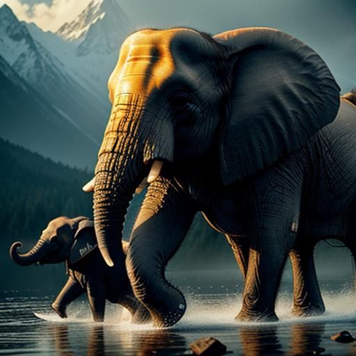 Cute Baby Elephant and Mother: Award-Winning Wildlife Photog...