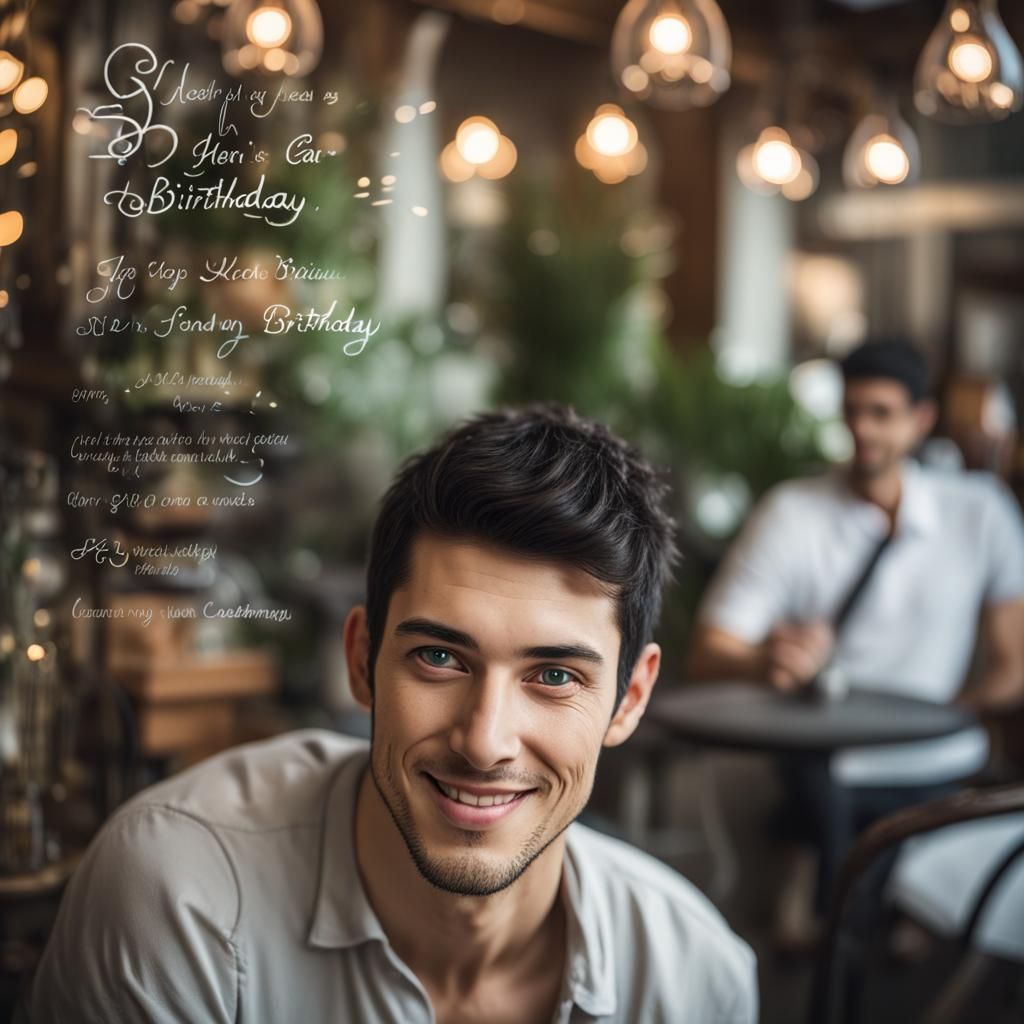 Mediterranean Man Celebrates Birthday with Friends