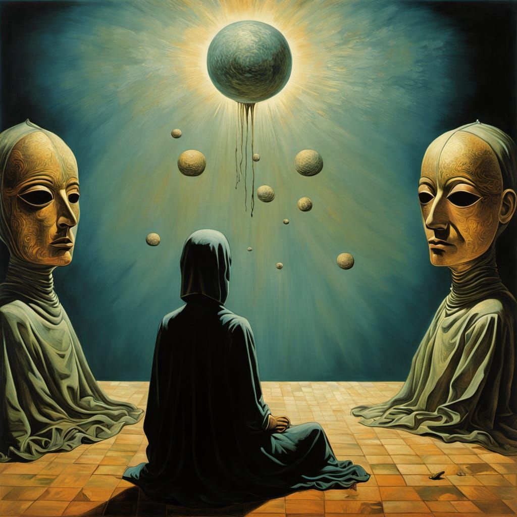 Dreamlike Surrealism in Melting Oil on Canvas