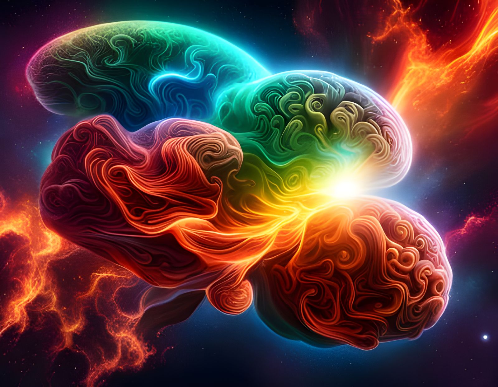 Brain Nebula in Hyperrealistic Style