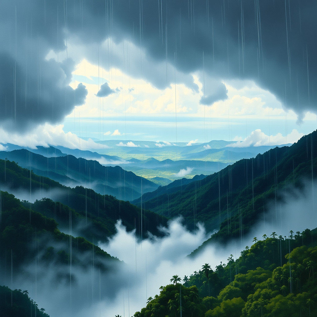 Rainforest Meets Andes: Epic Impressionistic Matte Painting