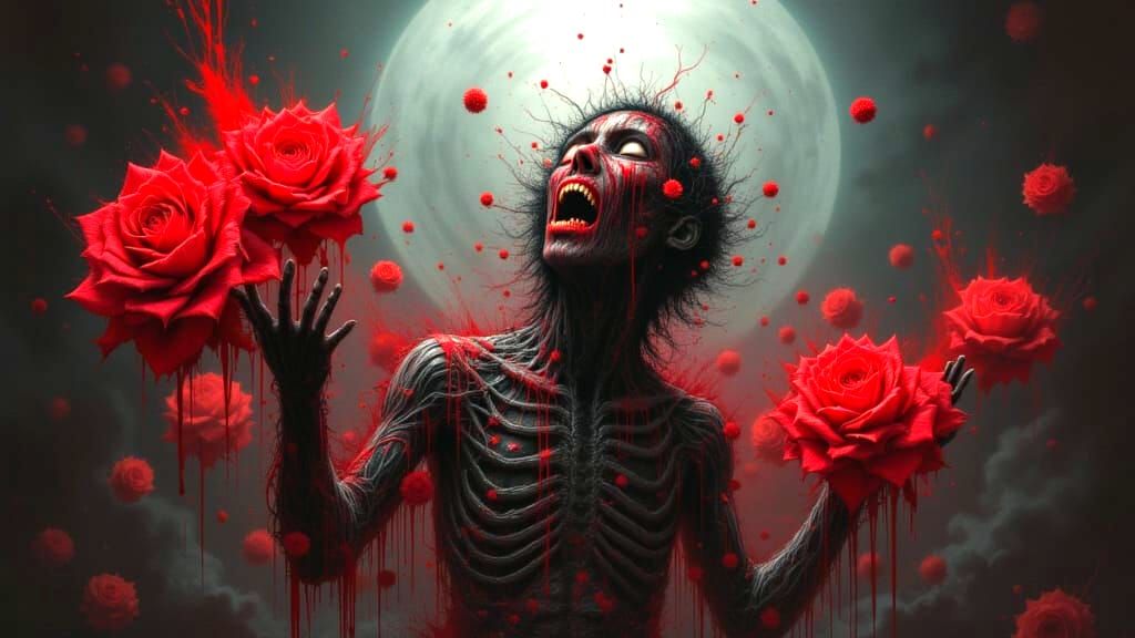 Sinister Evil Roses in Dramatic Style