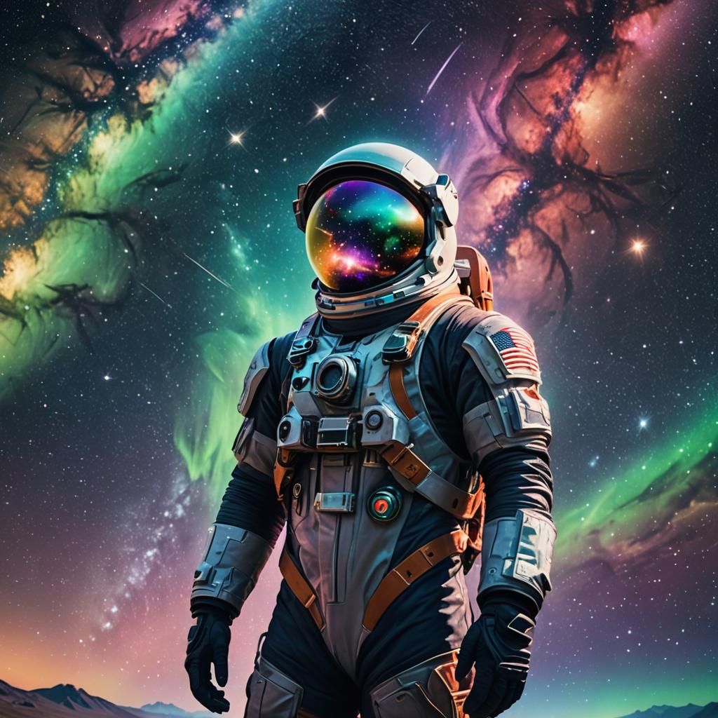 Introspective Space Traveler in Cosmic Dreamscape