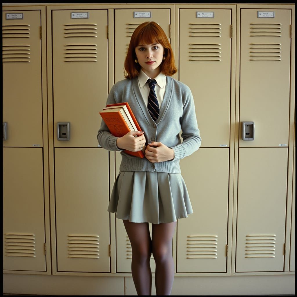 Young Woman in Cinematic Film Still, Inspired by Master Cine...