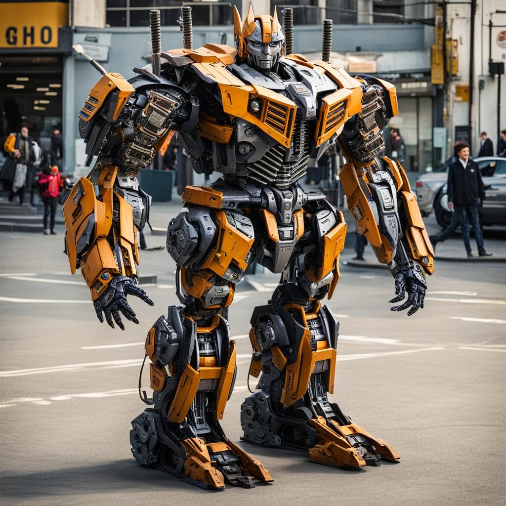 Futuristic Humanoid Transformer Robot Design