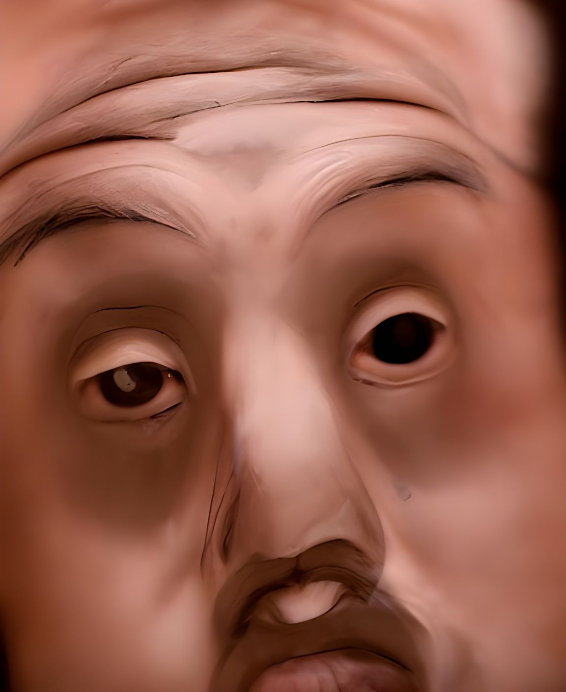 Surreal Ill Man in Drawing Inks, Photorealistic