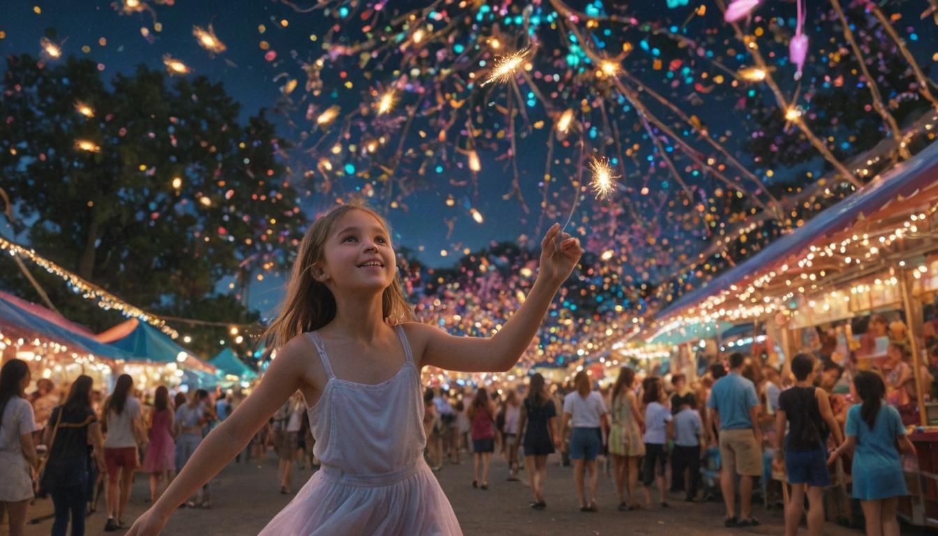 Ethereal Girl at Summer Solstice Carnival