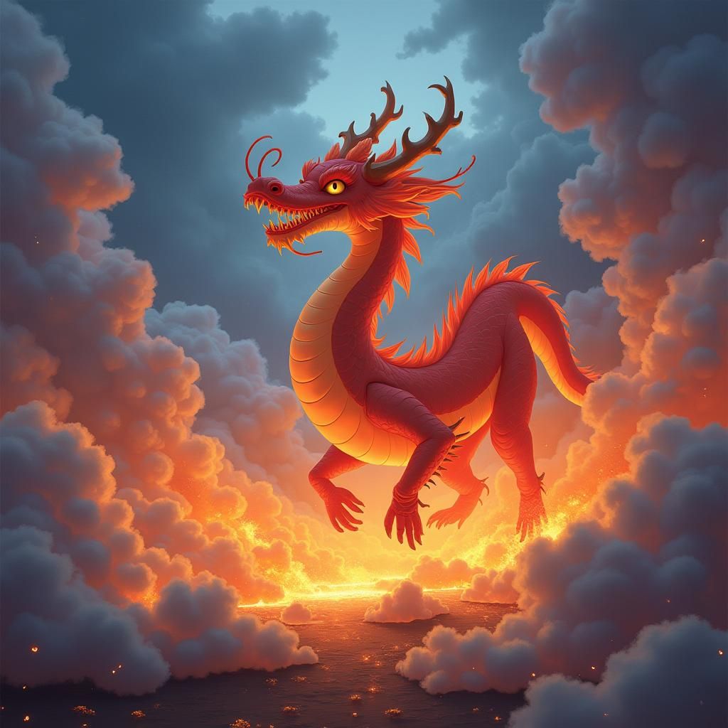Mushu Dragon in a Heroic Pose