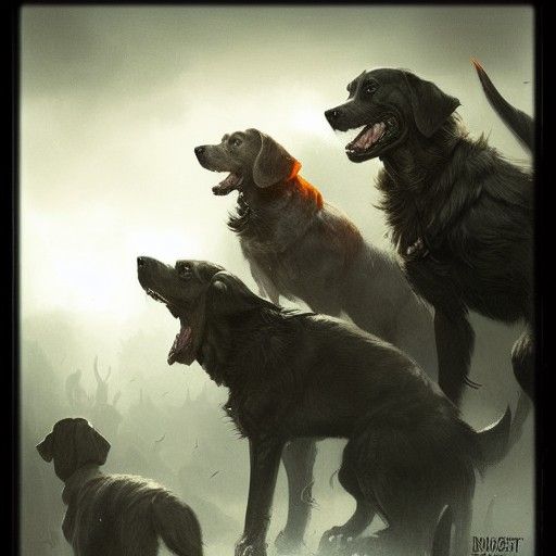 Sinister Dogs of War by Greg Rutkowski