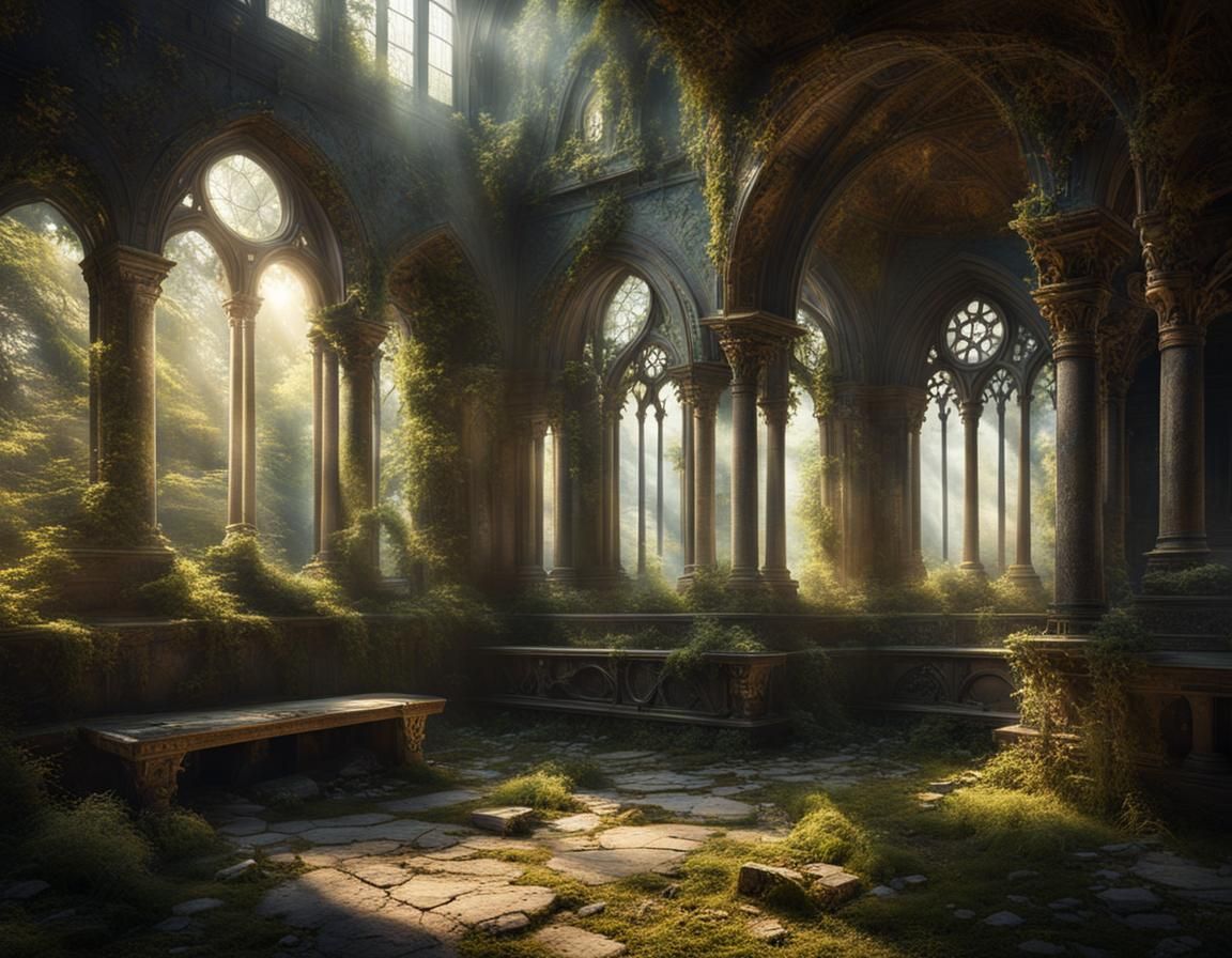 Abandoned Mystical Village in Medieval Fantasy Style