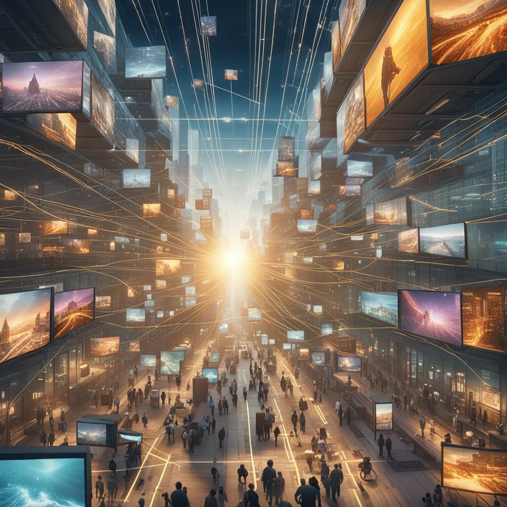 Global Video Streaming Network Visualization as Splash Art