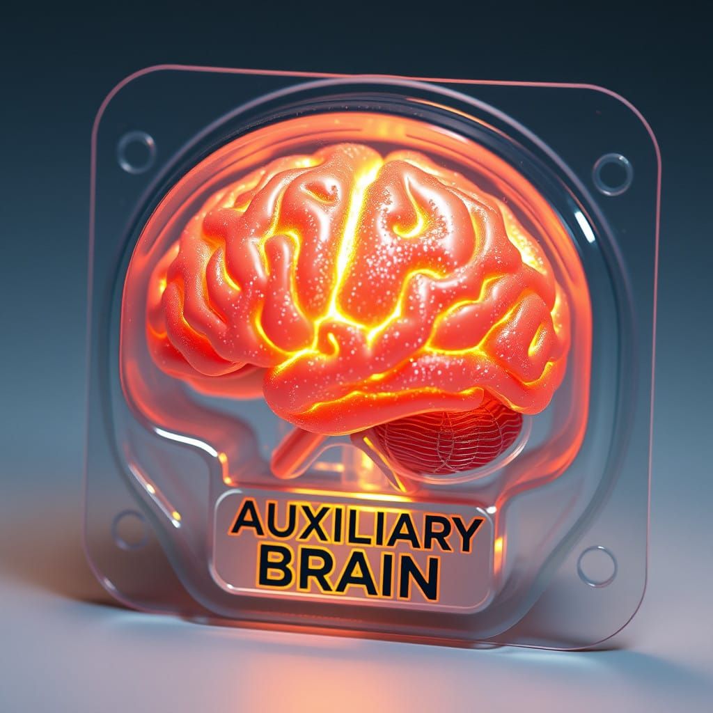 Microscopic Auxiliary Brain in Futuristic Packaging
