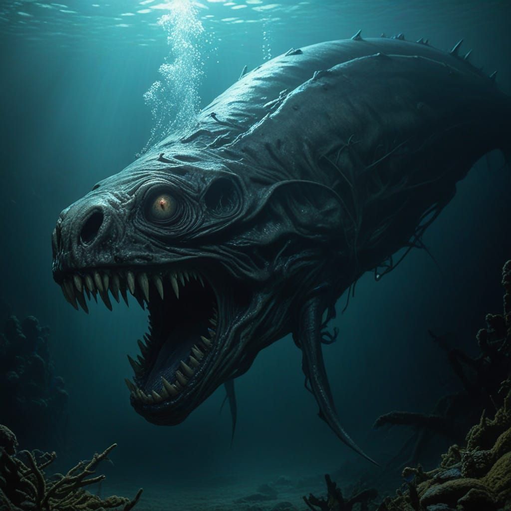 Creepy, Macabre Creature with Dementor and 1997 Bloop Crypti...