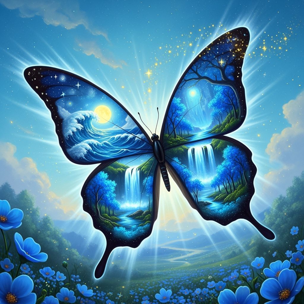 Surreal Butterfly Wings Portal to Fantasy Realms