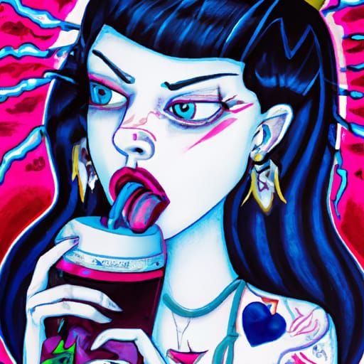 Vampire Queen's Psychedelic Blood Smoothie