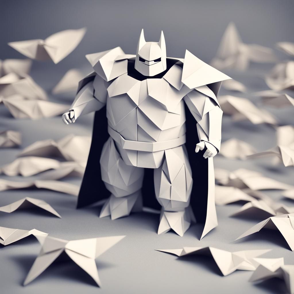 Baymax as Origami Batman Papercraft