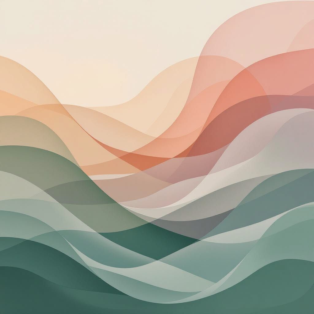 Surreal Fabric Landscape in Hazy Pastel Colors