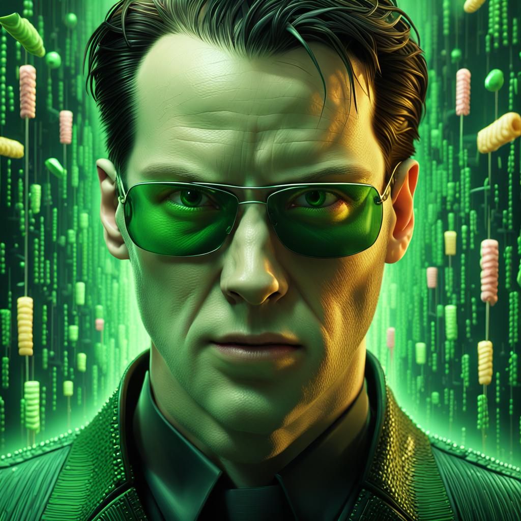 The Matrix Movie Poster in Candy Art Style