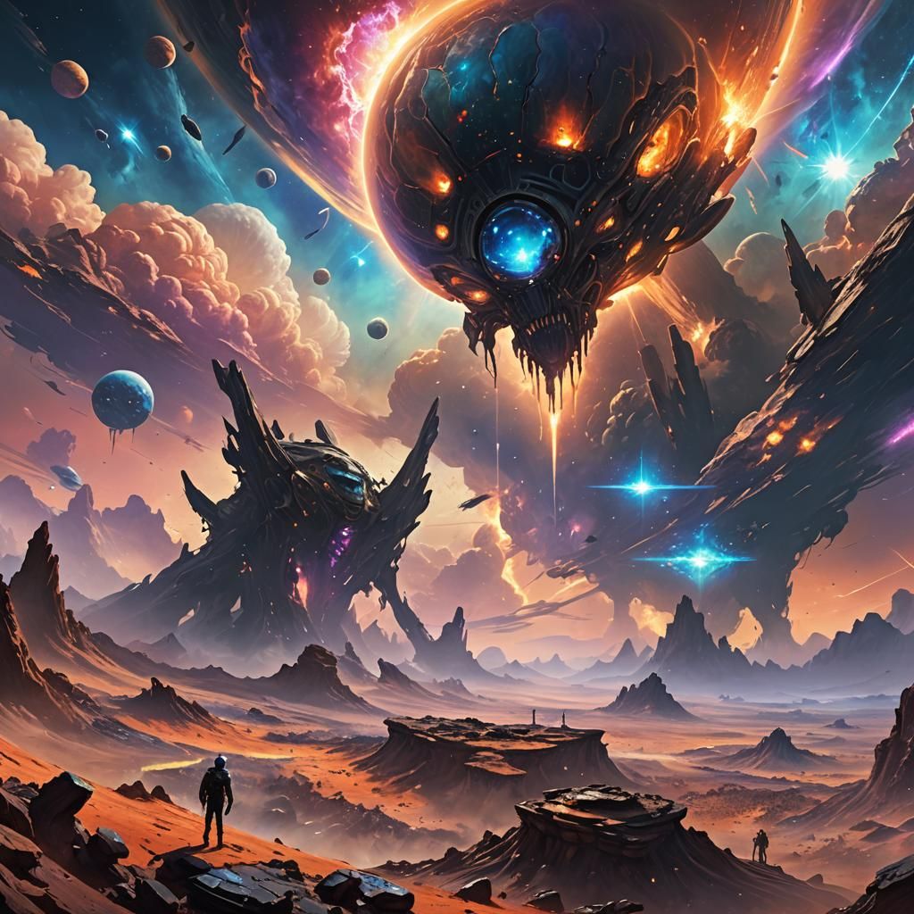 Alien Civilization on Dying Planet: Epic Concept Art