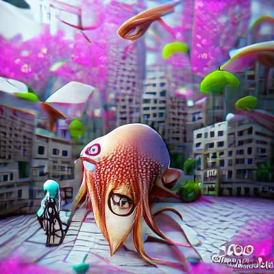Squid Game in 3D Anime Geometric Style