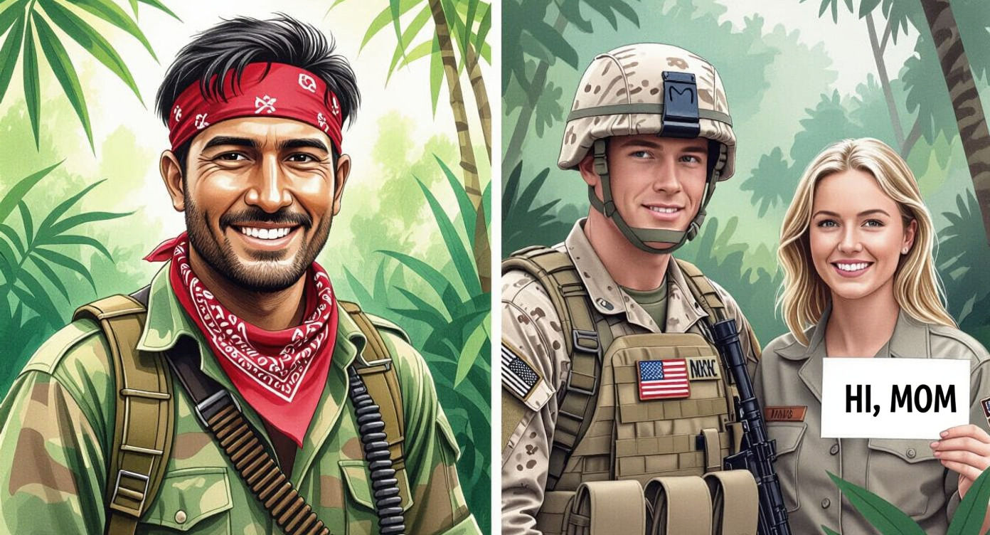 Jungle Guerrilla Soldier and Marine Duo