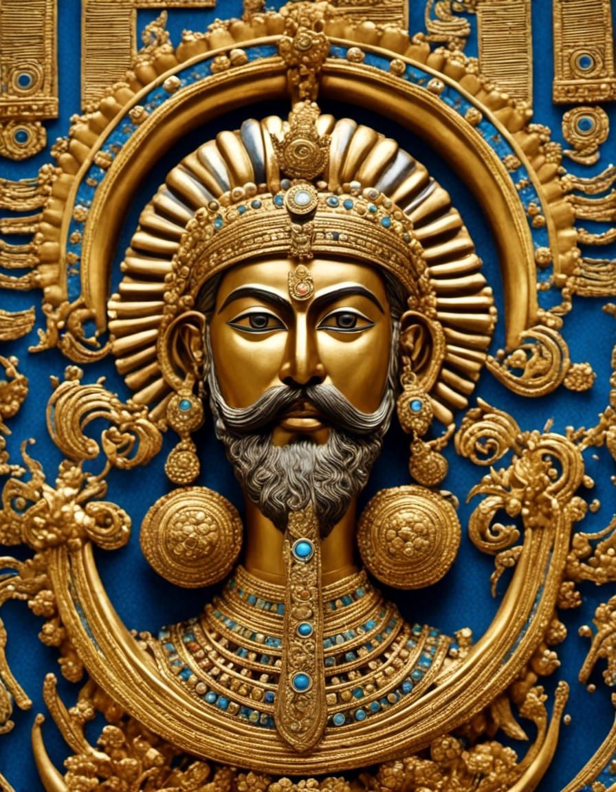 Realistic Portrait of a Sumerian God