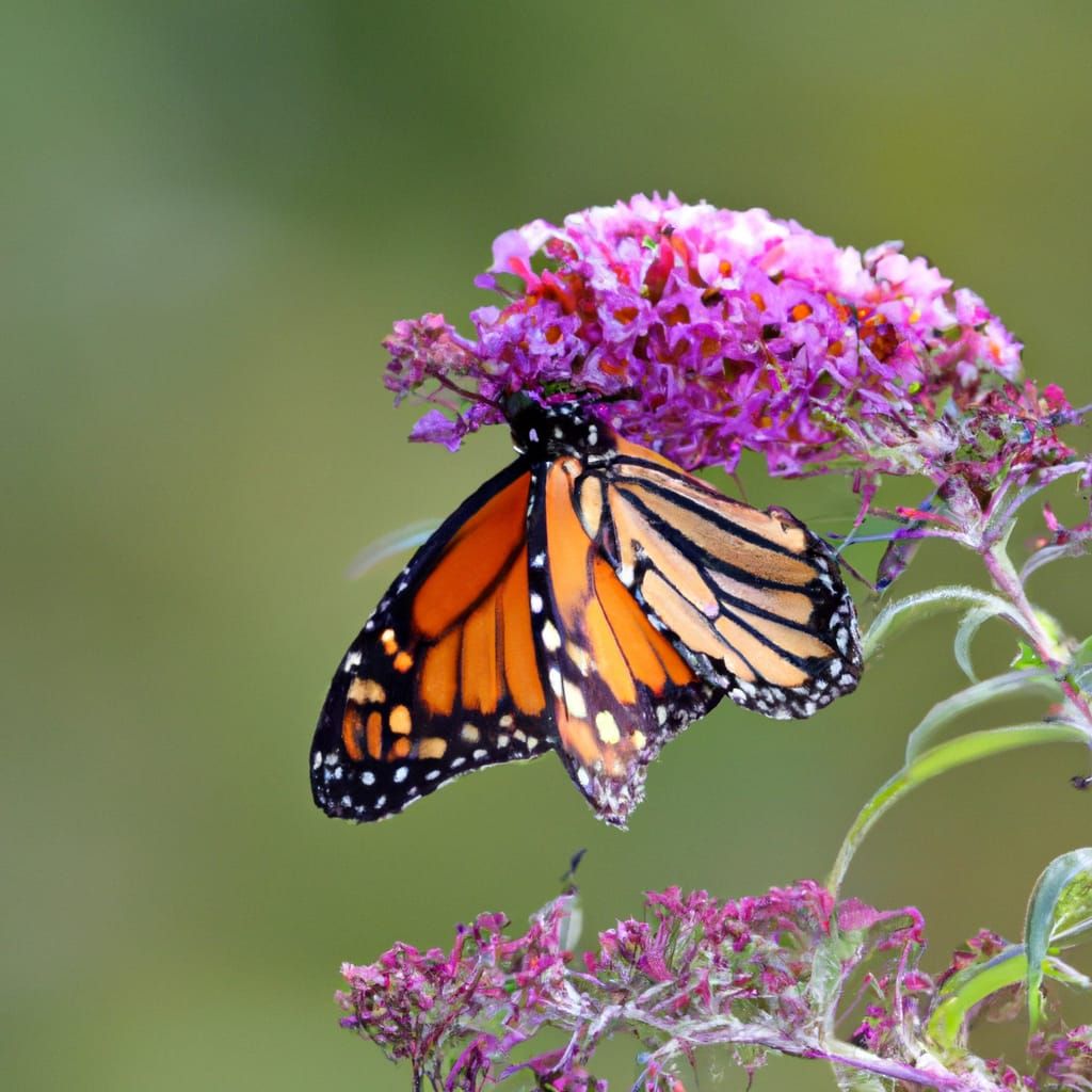 Majestic Monarch Butterfly in Flight