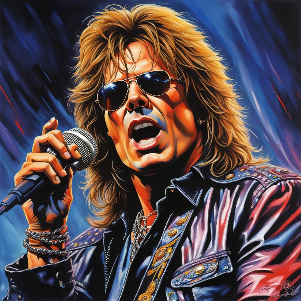 Joey Tempest: Hyperrealistic Rockstar Portrait