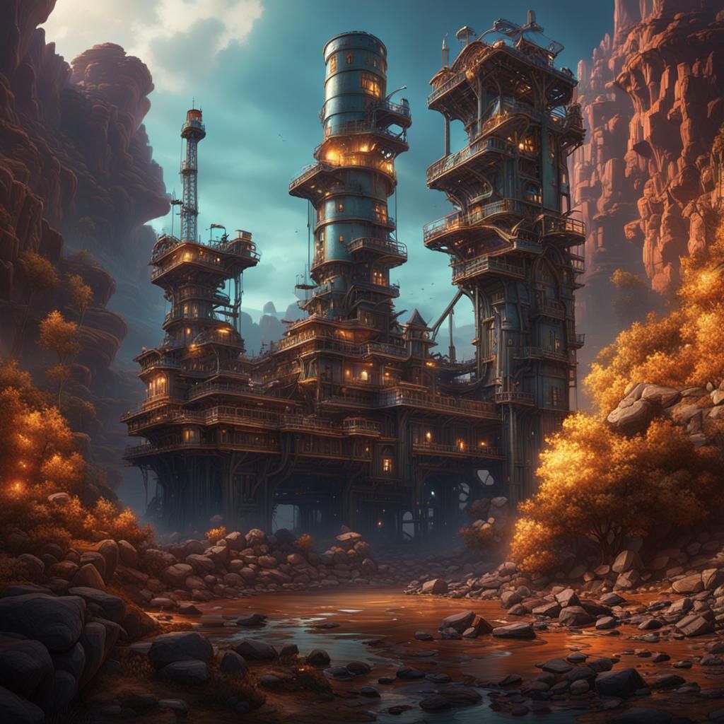 Fantastical Matte Painting in Deep Color