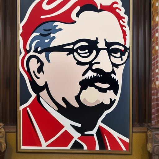 KFC-Branded Leon Trotsky Oil Painting