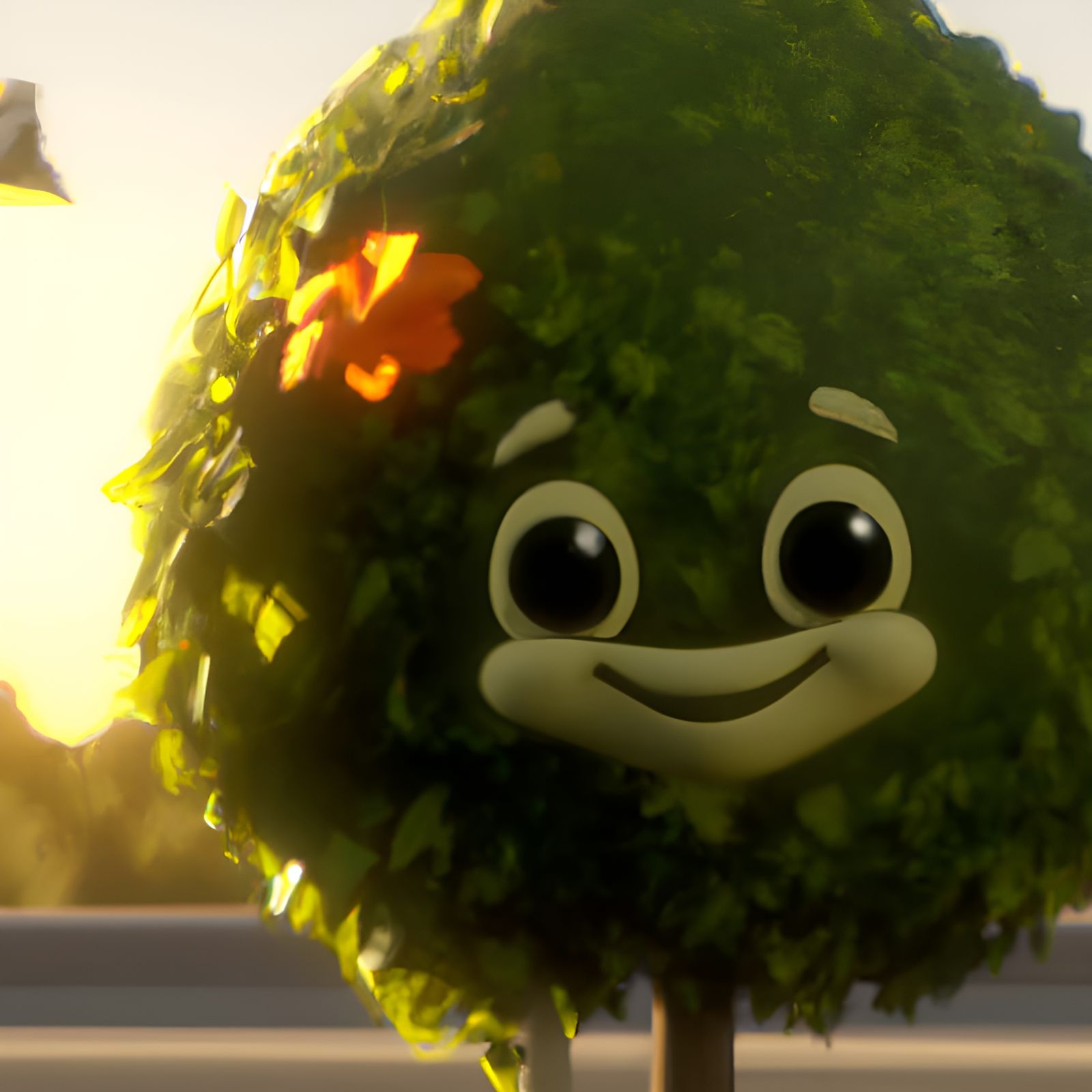 Happy Smiling Tree in Octane Render
