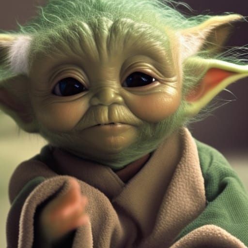 Baby Yoda as a Wookiee Hybrid Character