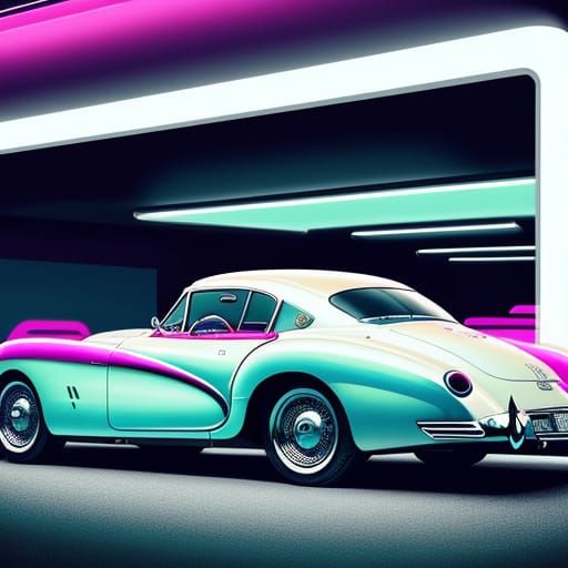 Luxurious Kelly Bag in 1950s Retro Futurism Style