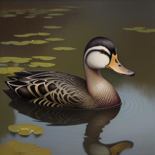 Duck Portrait in Paula Rego Style