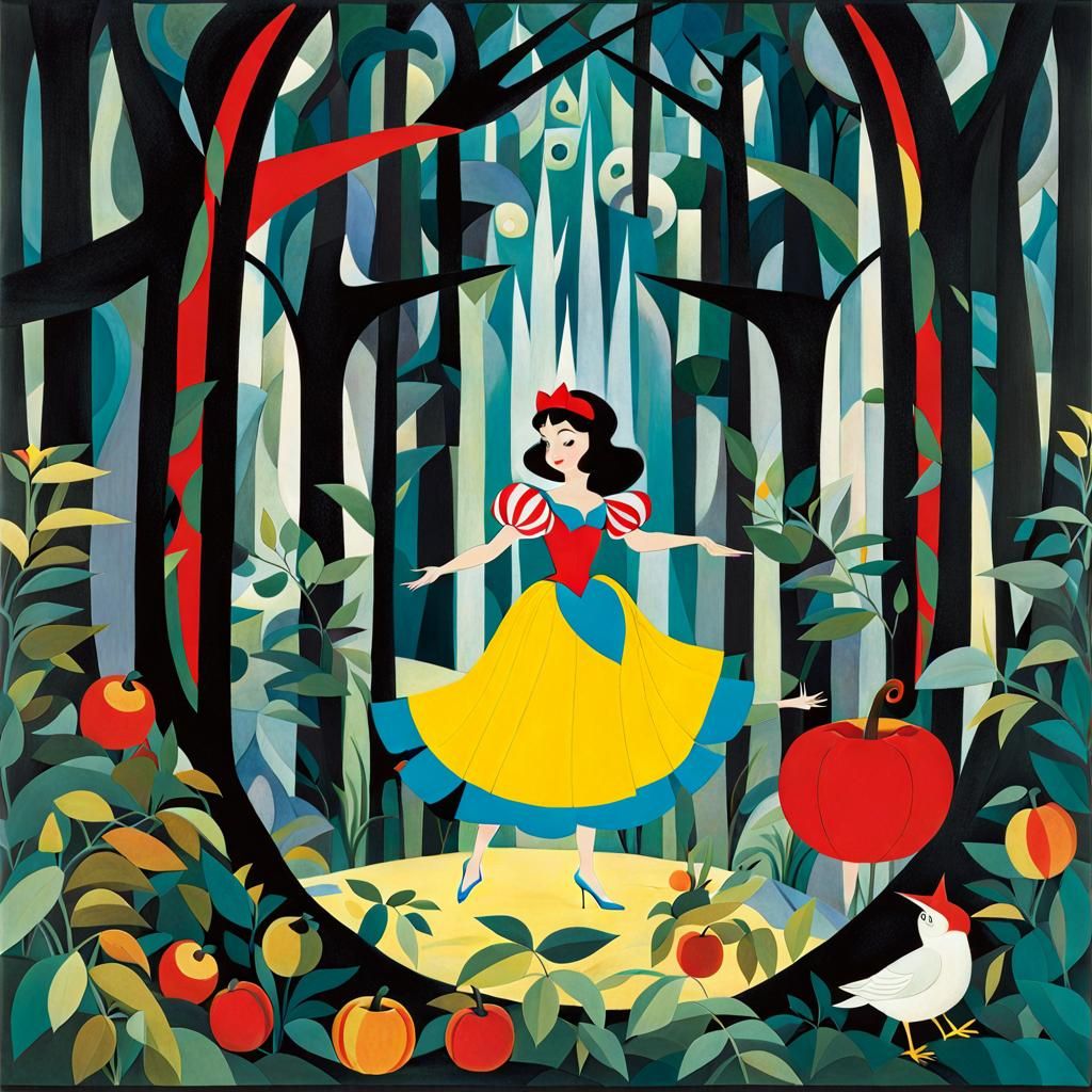 Snow White: Mid-Century Meets Surreal Forest